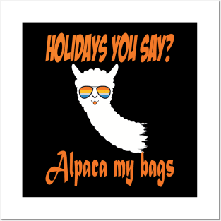 Alpaca Llama Holidays Posters and Art